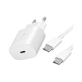 Type-C to Type-C Fast Charger with Detachable Cable – White
