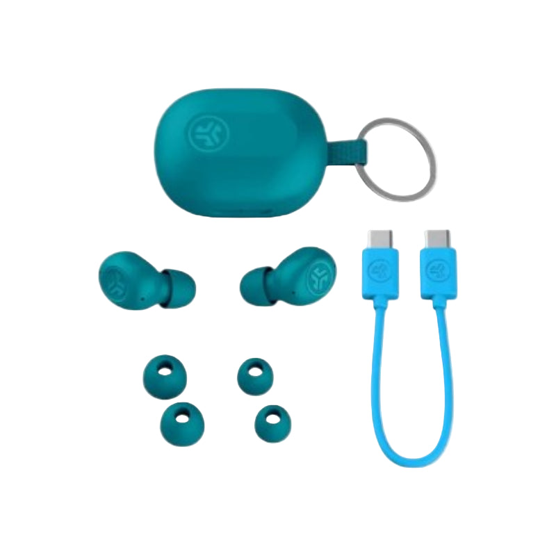 JLAB JBuds Mini True Wireless Earbuds – Aqua Teal | Compact, Powerful & Stylish